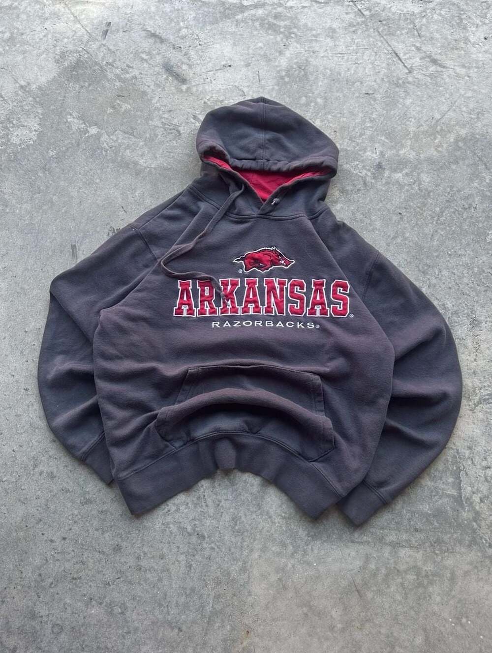 Stadium Athletics Arkansas Razorbacks Hoodie Men's Medium Charcoal Gray NCAA Swe